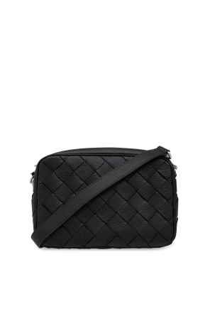 送料関税込★Bottega Veneta Leather Camera Mini shoulder bag Bottega Veneta - Black Woven Leather Mini Camera Bag